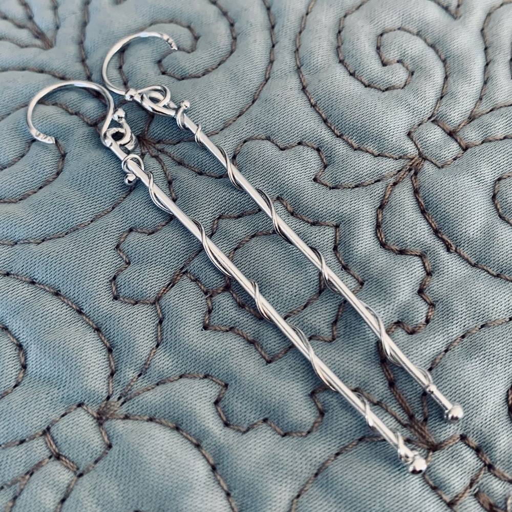 DONATED!  Sterling Silver Bar Earrings - Picture 16 of 16